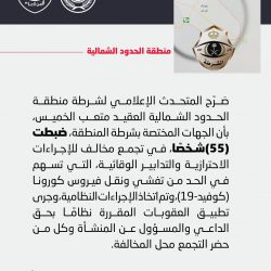 شرطة منطقة الجوف : ضبط (3) أشخاص خالفوا تعليمات العزل والحجر الصحي بعد ثبوت إصابتهم بفيروس كورونا