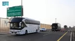 قوافل الحجيج تغادر المدينة المنورة يومياً في طريقهم إلى المسجد الحرام والمشاعر المقدسة بمكة المكرمة