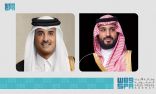 سمو ولي العهد يتلقى اتصالاً هاتفياً من أمير دولة قطر