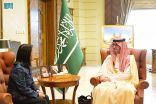 سمو الأمير سعود بن عبدالله بن جلوي يستقبل القنصل العام البريطاني بجدة