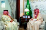 سمو الأمير أحمد بن فهد بن سلمان يستقبل وزير التعليم