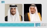 يوم التأسيس / أمير دولة قطر ونائبه يهنئان خادم الحرمين الشريفين بمناسبة ذكرى يوم التأسيس