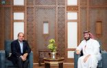 سمو ولي العهد يلتقي الرئيس المصري