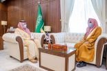 سمو أمير حائل يستقبل رئيس المحكمة العامة بالمنطقة المكلف