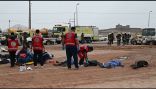 هلال عسير ينفذ فرضية حادث مروري ببيشه
