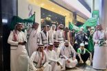 السرطان السعودية توزع 1500 علم في طرقات الخبر تازمناً مع فرحة الوطن بيوم العلم السعودي 