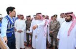 سمو أمير منطقة جازان يتفقد سير العمل بمشروع مطار الملك عبدالله بن عبدالعزيز بجازان الجديد