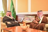 نائب أمير تبوك يستقبل مدير التحريات الإدارية بالمنطقة 