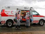 هيئة الهلال الأحمر السعودي بالباحة ترفع جاهزيتها في جميع محافظات المنطقة لمواجهة الحالة المطرية المتوقعة .