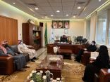 مدير عام فرع وزارة الموارد البشرية يستقبل مدير بنك التنمية