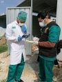 عيادات مركز الملك سلمان للإغاثة في مخيم الزعتري تنفذ تدريباً عمليا لفحص المرضى المشتبه بهم بفيروس كورونا